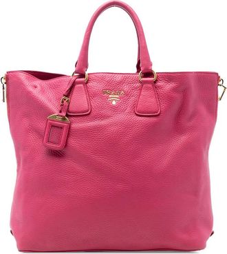 Prada Pre-owned Prada Vitello Daino Side Zip Open Convertible Tote Ladies 4GDH8GMV41CUK2A6