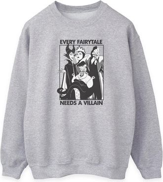 Disney Dames/Dames Elk sprookje heeft een schurk nodig Sweatshirt (Heide Grijs)
