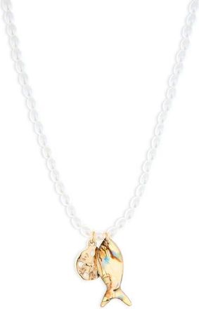 BP. Summer Vibes Charm Necklace in Gold at Nordstrom