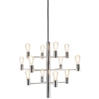 Belid Manola Plaf&oacute;n Suspendido Brazos M&uacute;ltiples Cromo 12x E14