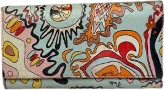 Emilio Pucci Pre-owned Lederen Portemonnee - Dames - Vintage Accessoires - Veelkleurig - ONE Size - Leer - Vintage