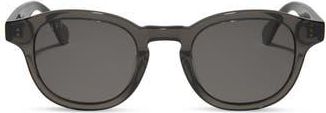 DIFF Eyewear Arlo XL 50mm Polarized Small Round Sunglasses in Black Smoke Crystal at Nordstrom Rack