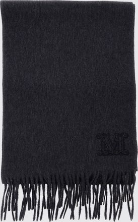 Max Mara Sciarpa in 100% puro cashmere con dettaglio logo ricamato