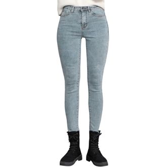 Generic Womens Jeans,Trousers for Women Winter High Waist Jeans for Women Thick Skinny Pants Fleece Lined Slim Stretch Warm Jeggings Ideal for Cold Blue