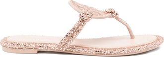 Tory Burch Miller Pave sandals - women - Leather/Rubber/Leather - 6.5 - Pink