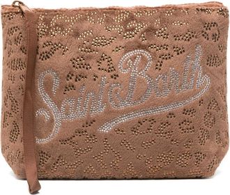 MC2 Saint Barth zip-fastening clutch bag - women - Styrene-Butadiene Rubber (SBR)/Polyester - One Size - Brown