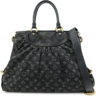 Louis Vuitton Neo Cabby Monogram Denim Black Denim_Jeans Handbag (Pre-Owned)