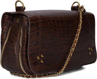 Jerome Dreyfuss Bobi Crossbody Tas - Dames - Schoudertassen - Bruin - ONE Size - Su&egrave;de - Tassen