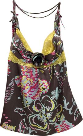 Emanuel Ungaro Silk Rose Camisole Top Size S