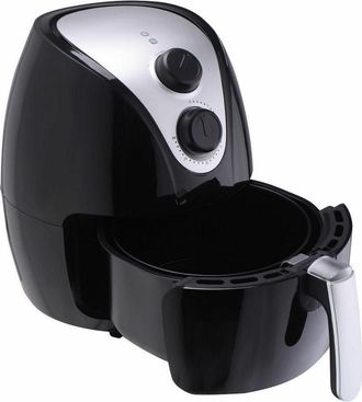Trade Shop Trade Shop - Friggitrice Ad Aria Calda Professionale Nera 1500w 2,8lt Senza Olio E Grassi