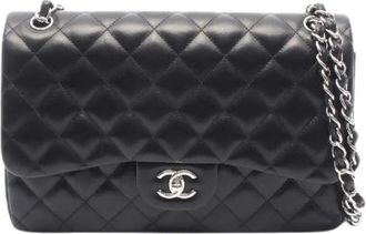 Chanel Pre-owned Classic Lambskin Shoulder Bag - Dames - Vintage Schoudertas - Zwart - ONE Size - Leer - Vintage
