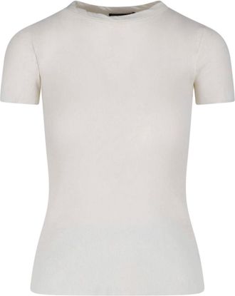 James Perse Cream Cotton-Blend Short-Sleeve T-Shirt