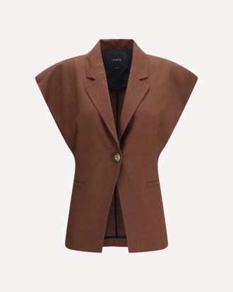 Pinko Rustic-effect sleeveless Jacket Female 40