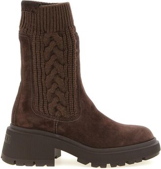 Jimmy Choo London Brown Knitted Tamia Boots