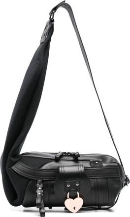 Ottolinger Zwarte Rits Schoudertas met Hangslot - Dames - Schoudertassen - Zwart - ONE Size - Tassen
