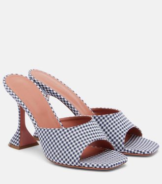 Amina Muaddi Lupita gingham mules
