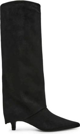 Steve Madden Schoenen, Dames, Zwart, 38 1/2 EU, Zwarte Laarzen voor Stijlvolle Look