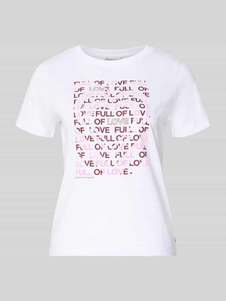 Tom Tailor Denim Regular Fit T-Shirt aus reiner Baumwolle in Weiss, Gr&ouml;&szlig;e XS