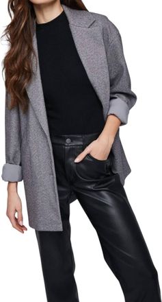 Gentle Fawn Pascal Herringbone Coat In Black