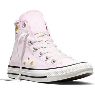 Converse Gender Inclusive Chuck Taylor All Star Floral Embroidered Canvas High Top Sneaker in New Found Bloom/In The Weeds at Nordstrom, Size 7.5