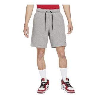 Nike Jordan Mens Air Jordan Solid Color Drawstring Fleece Straight Casual Gray Shorts DA9827-091