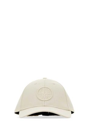 Stone Island Ivory Cotton Baseball Cap