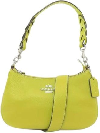 Coach Pre-owned Shoulder Bags, female, Yellow, Size: ONE SIZE Pre-owned Shoulder Bag