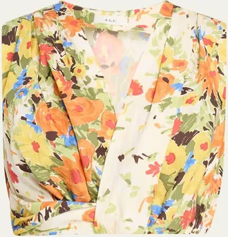 A.L.C. Brooklyn Floral Crop Top