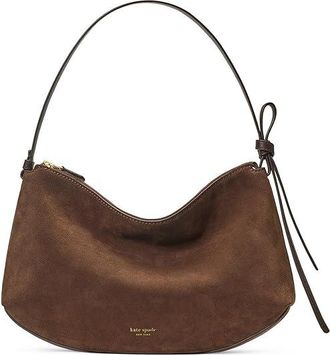 Kate Spade New York Loop Suede Large Shoulder Bag Womens Handbags Hot Fudge, Leather