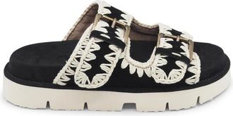 Mou Zwarte sandalen met gespen - Dames - Sandalen - Zwart - 36 EU - Su&egrave;de - Schoenen