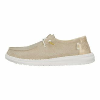 Hey Dude Schoenen, Dames, Geel, 37 EU, Leer, Gouden Dames Mocassins Comfortabel Ontwerp