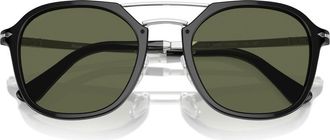 Persol 53mm Polarized Square Sunglasses in Black at Nordstrom
