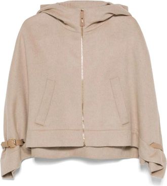 Max Mara Hoodie met ritssluiting - Dames - Vesten met rits - Bruin - ONE Size - Hoodies & sweatvesten