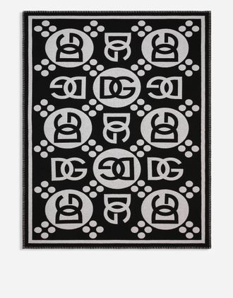 Dolce & Gabbana Wool Jacquard Blanket - Plaid Multicolor Onesize