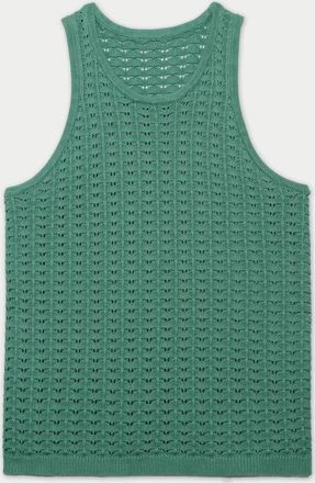 MAVRANS Mens Saltwater Knit Tank Top In Teal