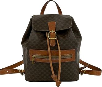 Celine Brown Pvc Leather Backpack (Pre-Owned)