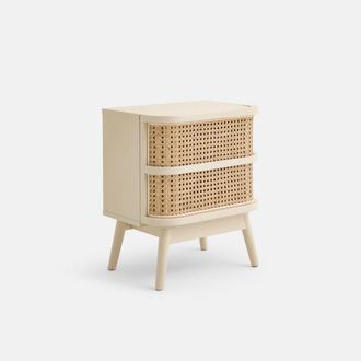 La Redoute Interieurs Nachtkastje, 1 lade, met rotan riet, LAORA