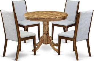 East West Furniture Dining Room Set Natural, ANLA5-ANA-05