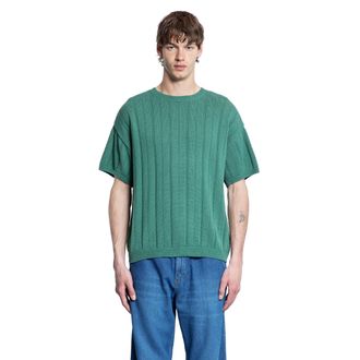 MYTHINKS Cotton Linen Knit T-Shirt