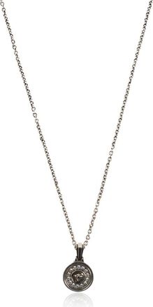 Versace Medusa Crystal Necklace - Dames - Kettingen - Grijs - ONE Size - Leer - Accessoires