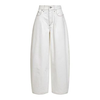 Jacquemus Loose-fit Jeans, female, White, Size: W27 Ovalo de-N&icirc;mes Jeans