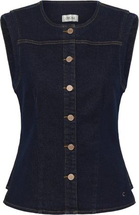 Cream Vest Top - Dames - Tops zonder mouwen - Blauw - 2XL - Denim - Tops