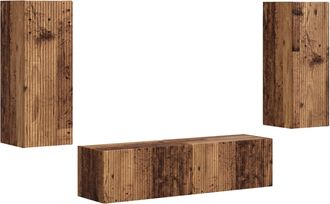 vidaXL Conjunto De Mueble De Tv 2 Uds. Madera Vieja Vidaxl