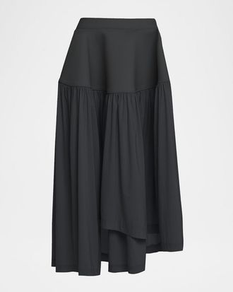 Issey Miyake Mute Winding Asymmetric Midi Skirt