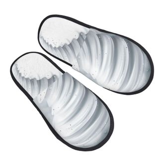 Generic Home Slipper Tornado Pattern Warm Slipper Comfortable Fluffy Slippers Non-Slip House Shoes For Bedroom Hotel Travel M