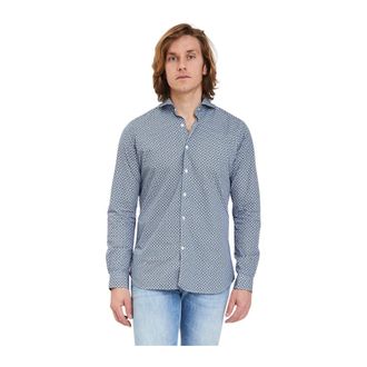 Tintoria Mattei Overhemden, Heren, Blauw, L, Camicia