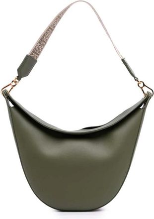 Loewe Pre-owned Shoulder Bags, female, Green, Size: ONE SIZE Pre-owned Fashionable Shoulder Bag with Adjustable Strap and Zipper Closure