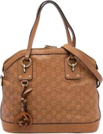 Gucci Pre-owned Handbags, female, Brown, Size: ONE SIZE Pre-owned The Dome