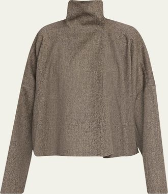 Rick Owens Jumbo Tabard Melange Wool Crop Top