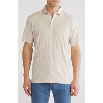 Rodd & Gunn Torbay Cotton Polo in Oatmeal Marble at Nordstrom, Size Large